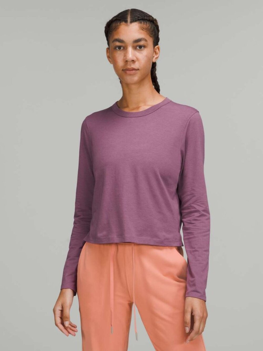 Lululemon Women's Classic-Fit Cotton-Blend Long Sleeve Shirt - Purple